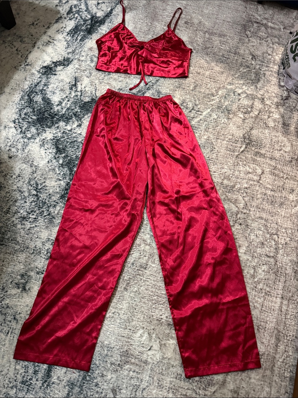 Red Satin Sleep Set - Women Intimates & Sleepwear